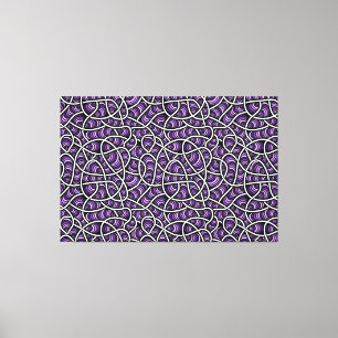 Weirdly Zen Stretched Canvas Print Purple Abstract