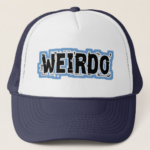 WEIRDO - Blue Background Trucker Hat