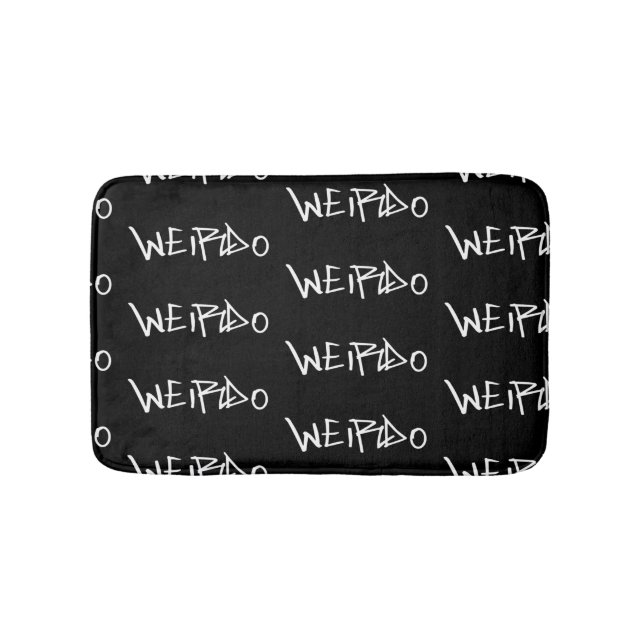 Weirdo Punk Style Weird Emo Goth Heavy Metal Bath Mat (Front)