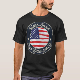 Weirs Beach - Patriotic New Hampshire Souvenir T-S T-Shirt