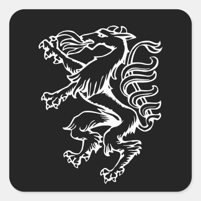 Weiss Steiermark Österreich Panther Wappen Square Sticker (Front)