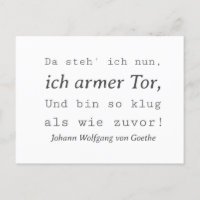 Weisse Goethe Zitat So klug als wie zuvor