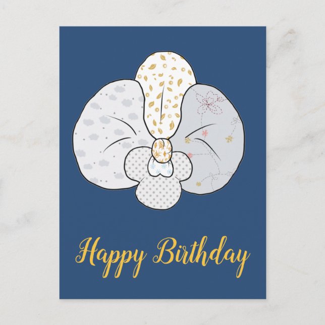 Weiße Orchidee Postcard (Front)