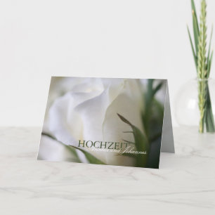 Weiße Rose • Hochzeits-Einladung Card