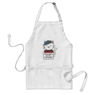 Welcom to the cat cafe! Cat christmas tree! Standard Apron