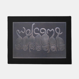 Welcome 18" x 24" Door Mat/Cats Doormat