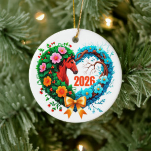 Welcome 2026 ceramic ornament