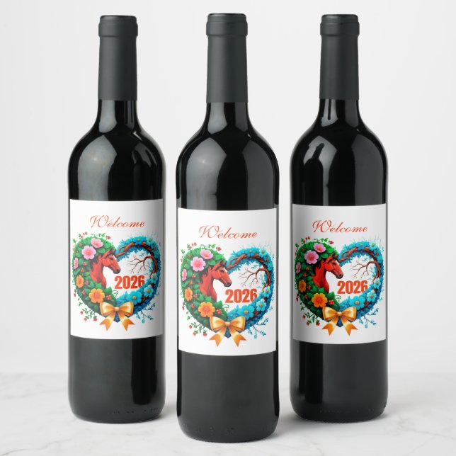 Welcome 2026 wine label (Bottles)