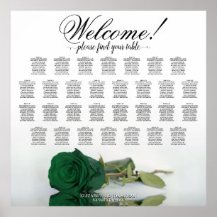 Welcome! 30 Table Emerald Green Rose Seating Chart