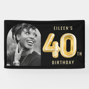 Welcome 40th Birthday Party Photo  Banner
