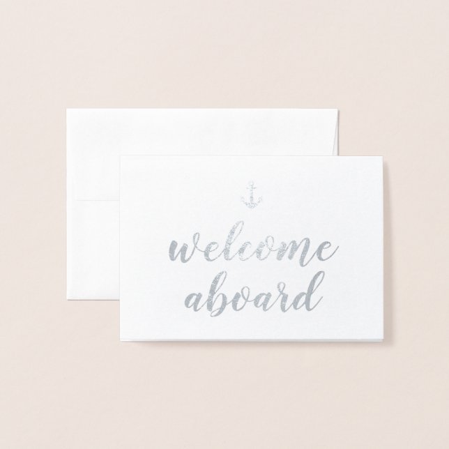 welcome aboard anchor foil card (Front With Envelope)