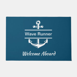 Welcome Aboard Boat Mat, Nautical Boat Mat, Custom Doormat