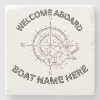 Welcome Aboard Cushions Stone Coaster