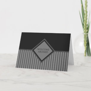 welcome aboard (diamondStriped) Card