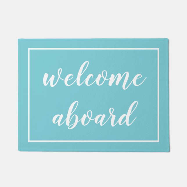 welcome aboard script doormat (Front)