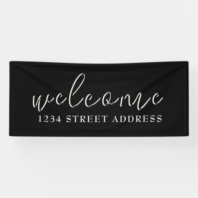 Welcome | Address | Housewarming Party Banner (Horizontal)