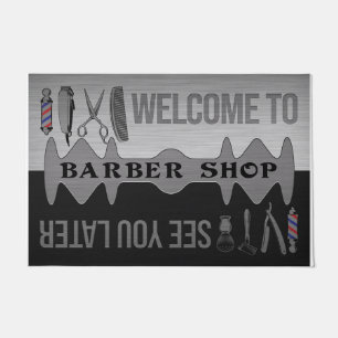 Welcome And See You You Later Salon Front Door Mat