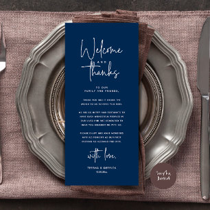 Welcome and Thanks Place Setting Thank You Card