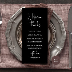 Welcome and Thanks Place Setting Thank You Card