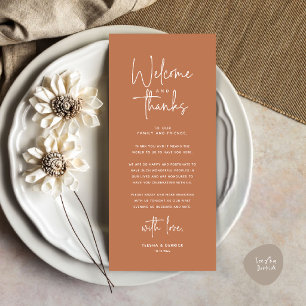 Welcome and Thanks Place Setting Thank You Card
