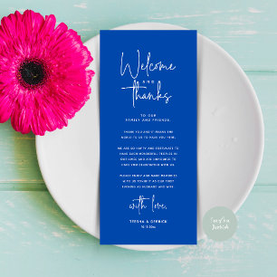 Welcome and Thanks Place Setting Thank You Card