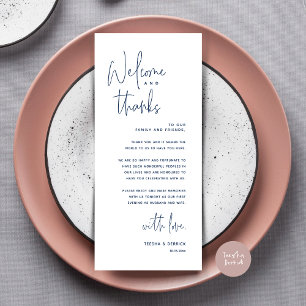 Welcome and Thanks, Place Setting Thank You Card
