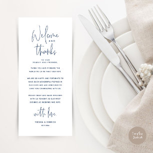 Welcome and Thanks, Place Setting Thank You Card