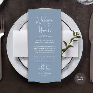 Welcome and Thanks, Place Setting Thank You Card