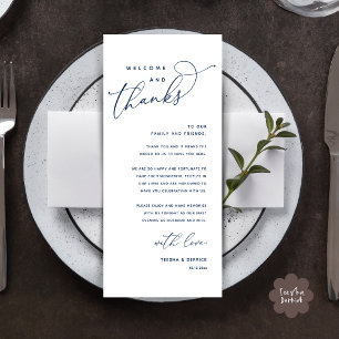 Welcome and Thanks, Place Setting Thank You Card