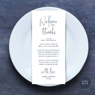 Welcome and Thanks, Place Setting Thank You Card
