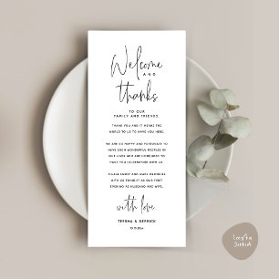 Welcome and Thanks, Place Setting Thank You Card