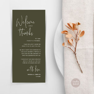 Welcome and Thanks, Place Setting Thank You Card