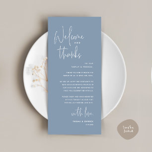 Welcome and Thanks, Place Setting Thank You Card