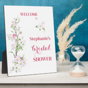 Welcome Apple Blossom Bridal Shower Personalised  Plaque