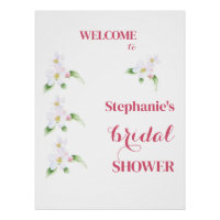 Welcome Apple Blossom Bridal Shower Personalised
