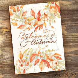Welcome Autumn 5 x 7 Greeting Card