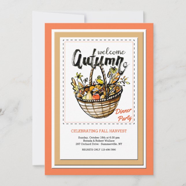 Welcome Autumn Invitation (Front)