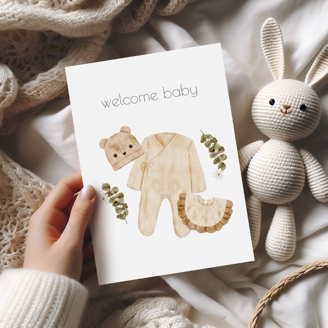 Welcome Baby Boho Congratulations Card (Creator Uploaded)