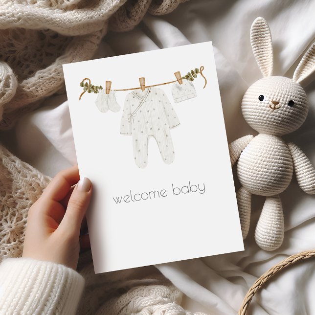 Welcome Baby Boho Congratulations Card (Creator Uploaded)