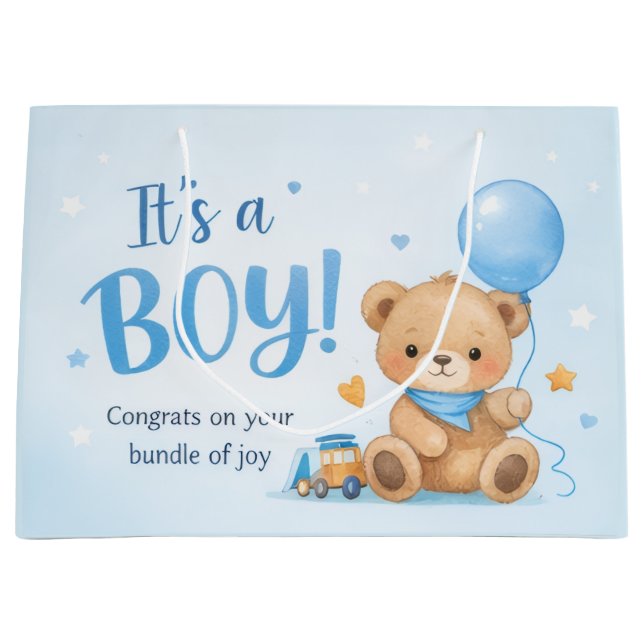 Welcome Baby Boy – A Bundle of Joy Gift Bag (Front)