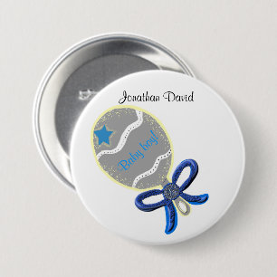 Welcome Baby Boy Button CUSTOMIZE NAME