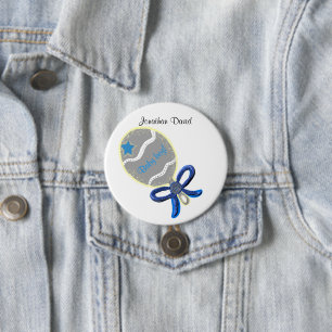 Welcome Baby Boy Button CUSTOMIZE NAME