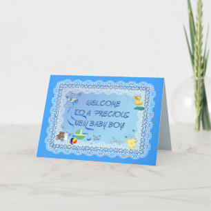 WELCOME BABY BOY!  Card