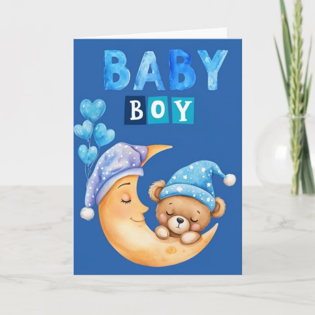Welcome Baby Boy Card (Front)
