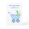 Welcome Baby Boy Name Personalised Blue Buggy