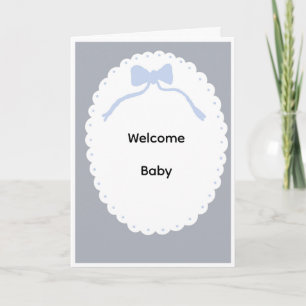 Welcome baby card