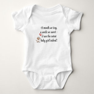 Welcome Baby Girl, Cute Baby Gift, Dog & Balloon,  Bodysuit