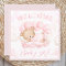 Welcome Baby Girl Name Personalised Pink Bear Card