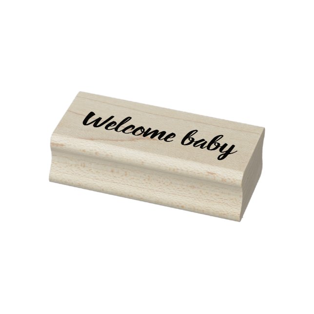 Welcome baby rubber stamp, cardmaking rubber stamp (Stamp)