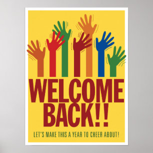 Welcome Back. ASL poster. Poster